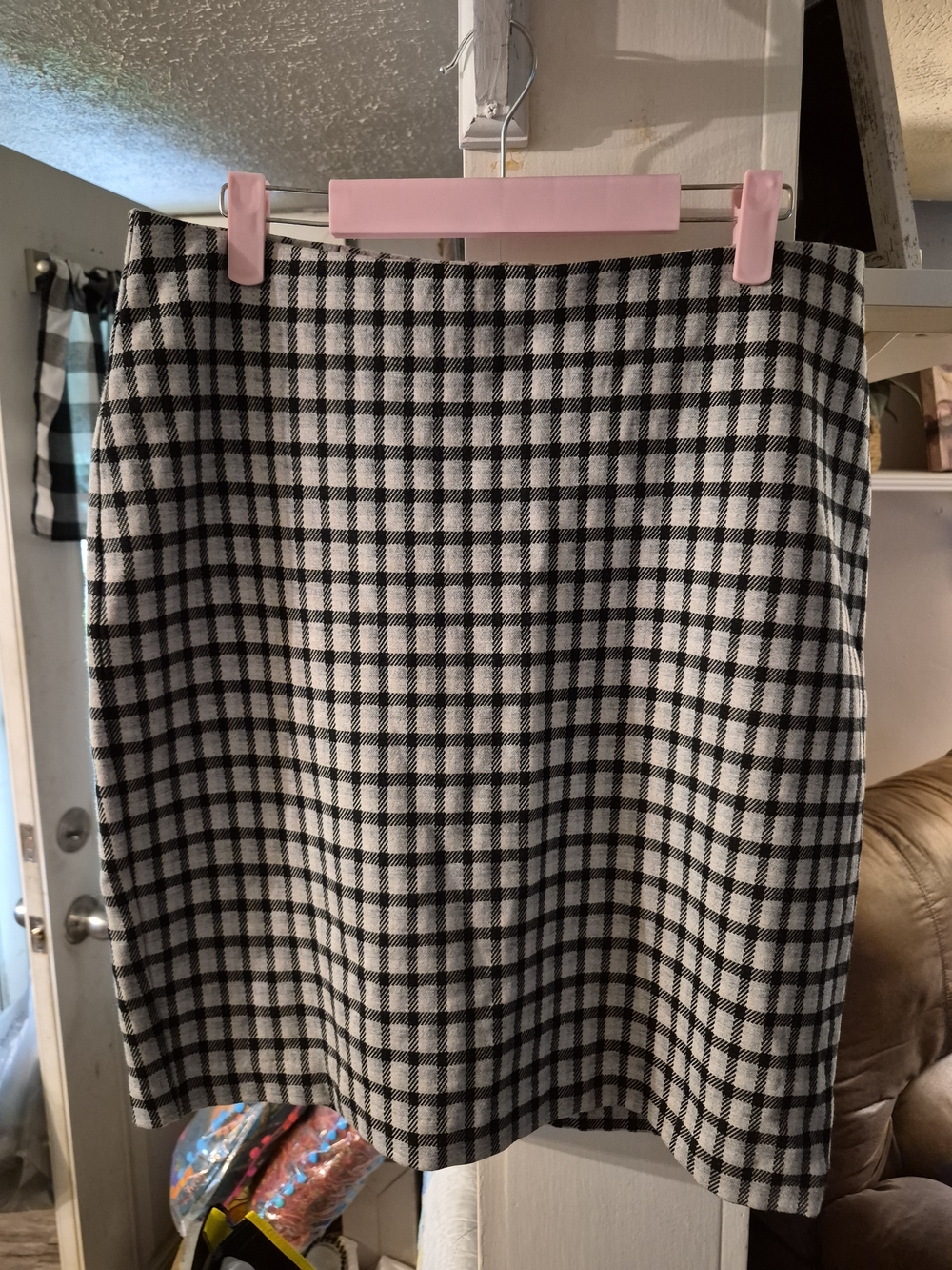 J.jill Black & White Check Pencil Skirt - Classic Women's Skirt